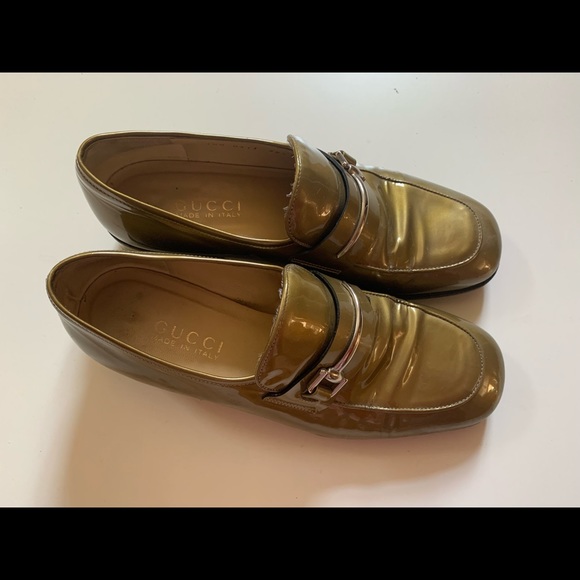 Authentic Vintage Gucci gold patent leather loafers 38.5C - Picture 8 of 16